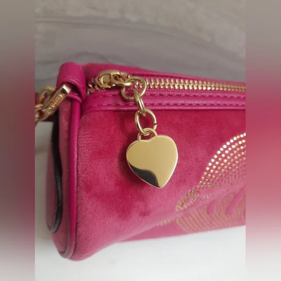 Juicy Couture Pink Velour Shoulder Hand Bag - Picture 8 of 15